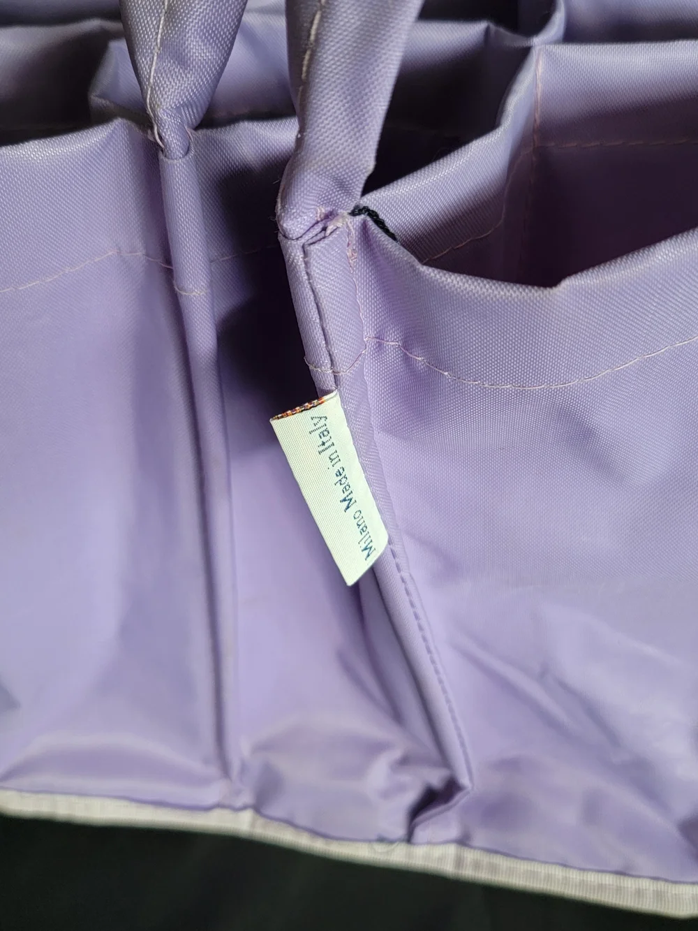Milano Italy Purple Nylon Wine Tote 6 Pocket Bottle Carrier Winery Bag